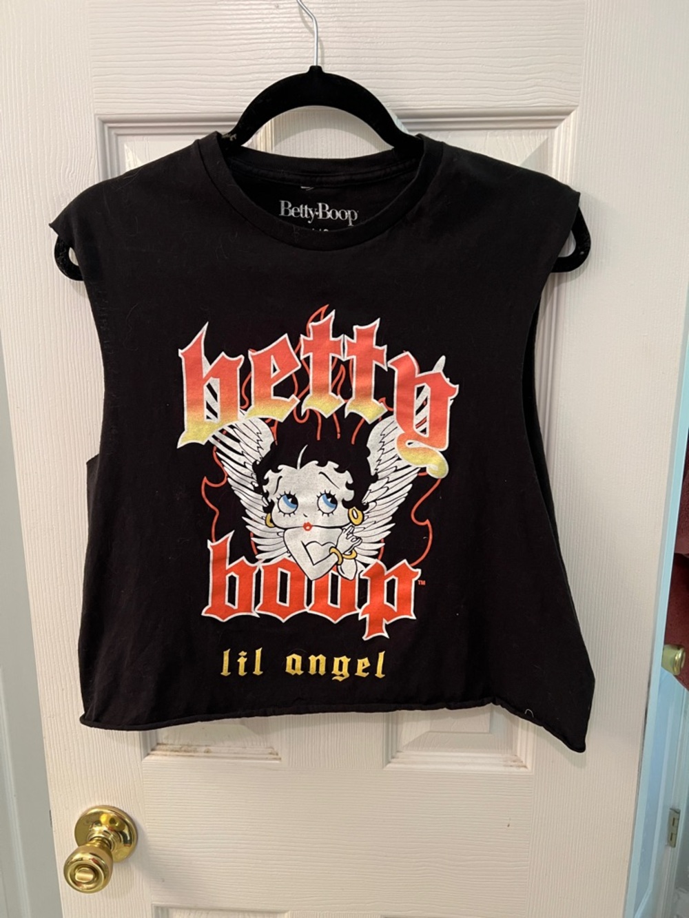 Betty Boop Black 'Lil Angel' Graphic Tank Top